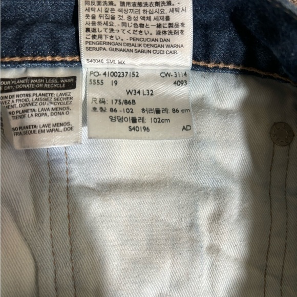 Levi Strauss 511 Dark Wash Size 34 X32 - Picture 8 of 10